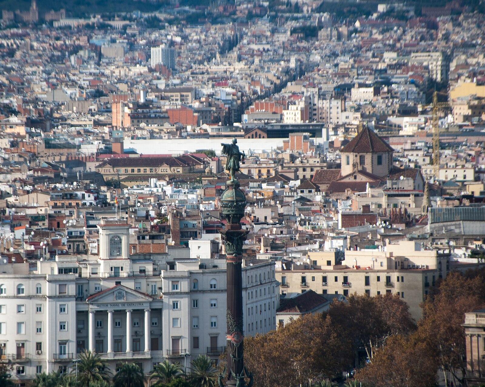 Panoramic view of Barcelona , Catalonia, Spain 2